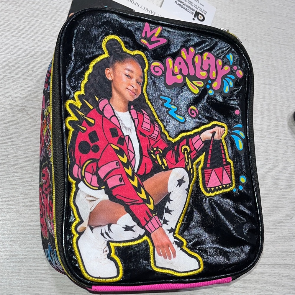 That Girl Lay Lay Black and Pink Kids Lunch Bag